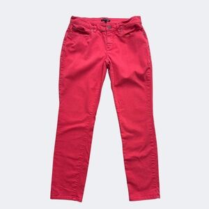 Eileen Fisher Pants Womens 4 Red Organic Stretch Straight Leg Casual Denim Jeans